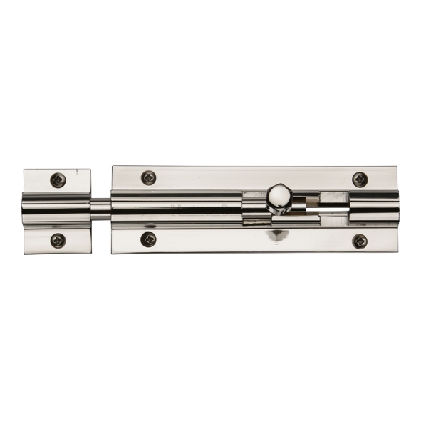 C1582 4-PNF • 102 x 032mm • Polished Nickel • Heritage Brass Straight Barrel Bolt